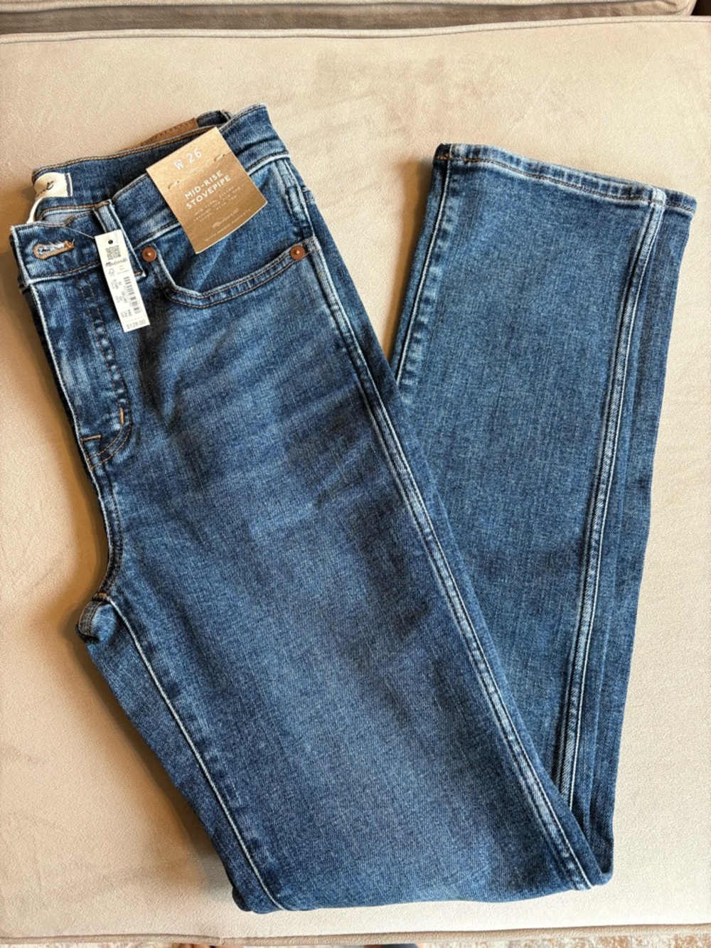 Madewell Straight-Leg Jeans in Medium Blue Wash